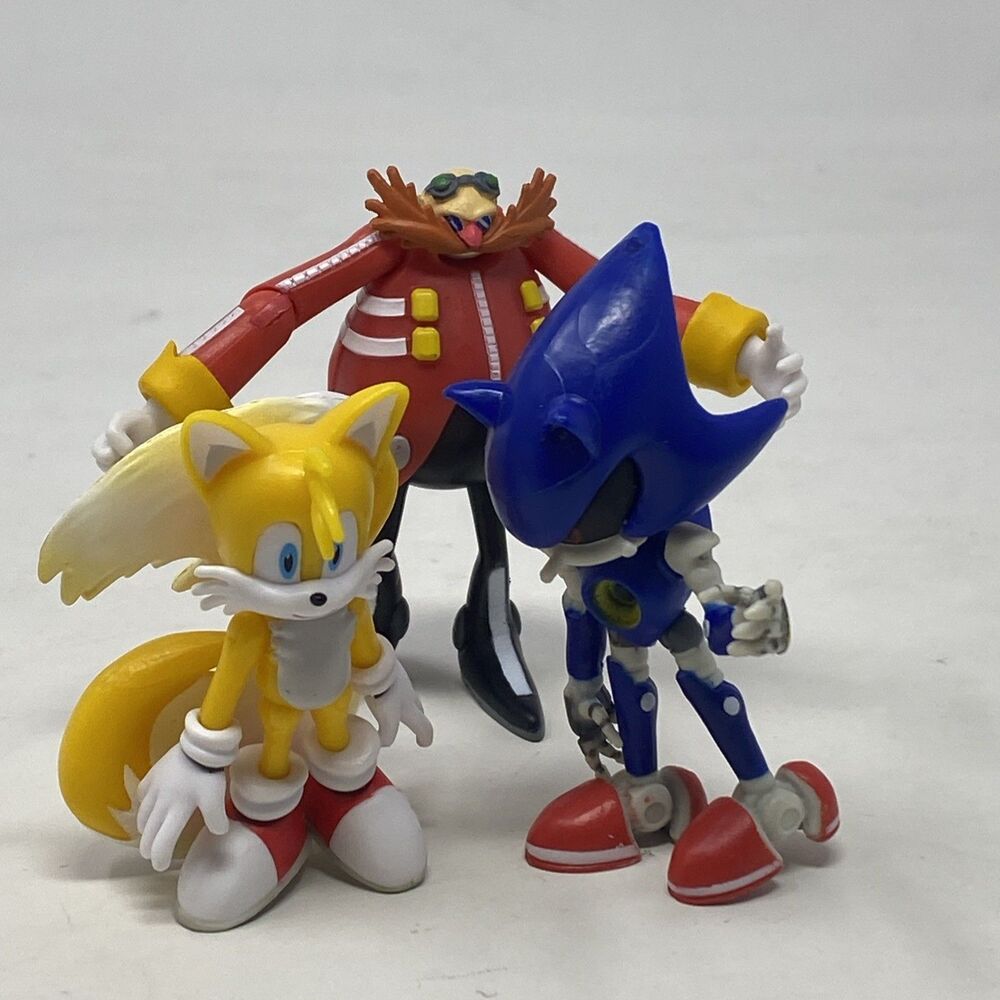 Tails Metal Sonic the Hedgehog Dr. Eggman 2.5" Mini Figure Jakks Pacific Lot